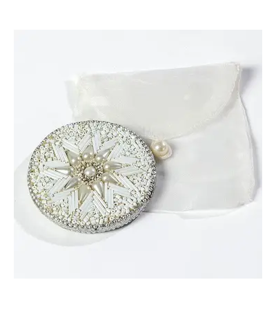 Miroir de sac à main en perles