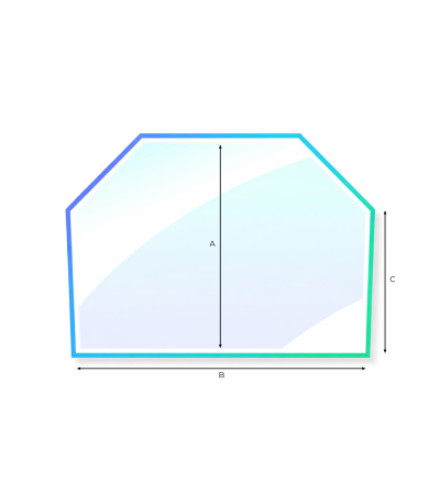 Verre de Cheminée à double angle