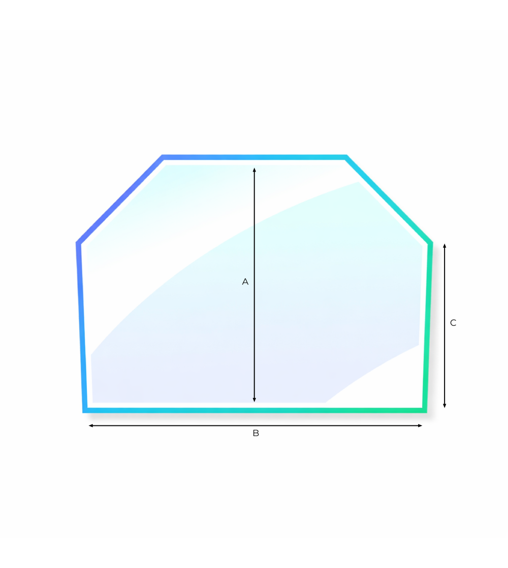Verre de Cheminée à double angle
