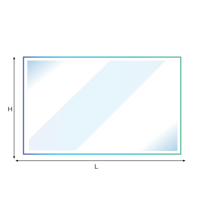 Verre forme rectangulaire